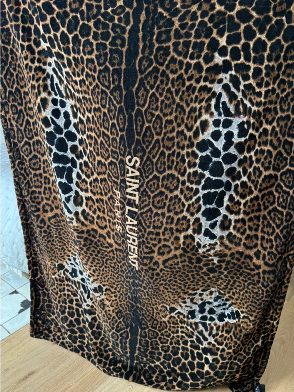 Saint Laurent Leopard Beach Towel Bath Towel New!